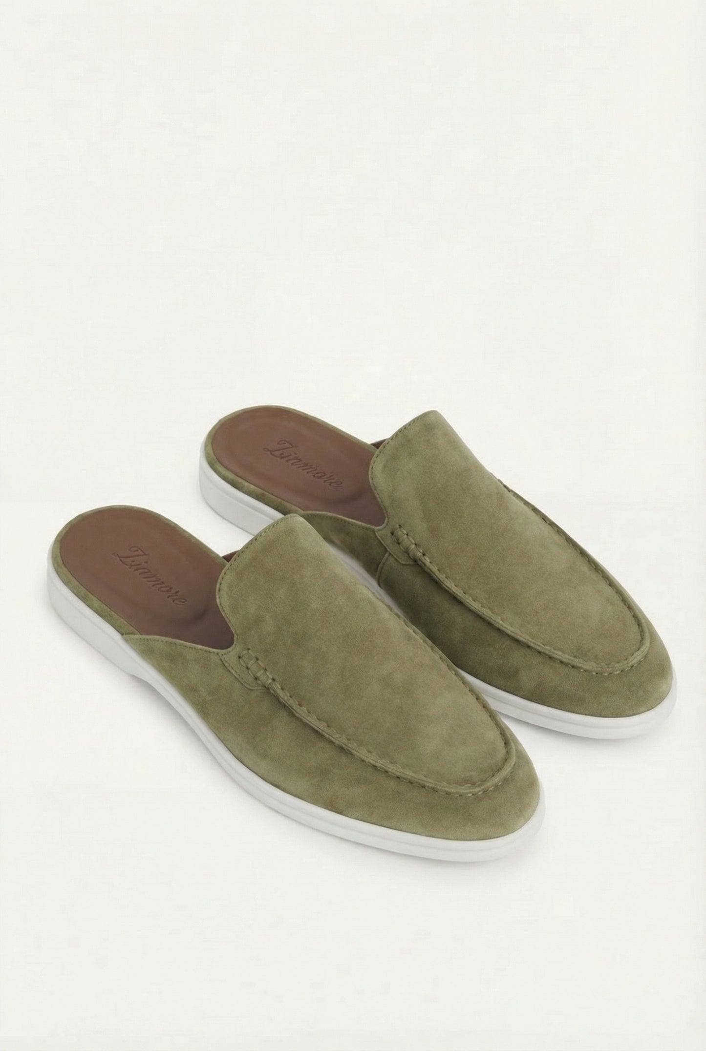 Herren Clogs Oliv Slip-On Schuhe Bequeme Freizeitschuhe Offene Ferse Alltagsschuhe