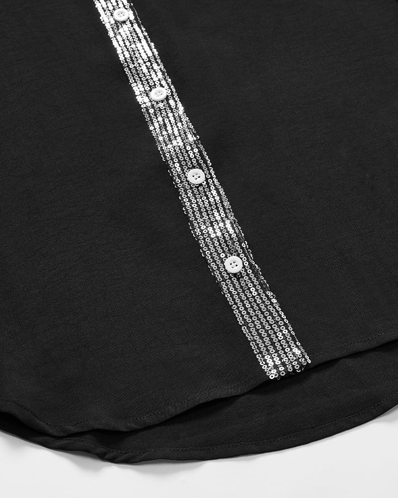 Anne | Casual Top mit Pailletten-Details