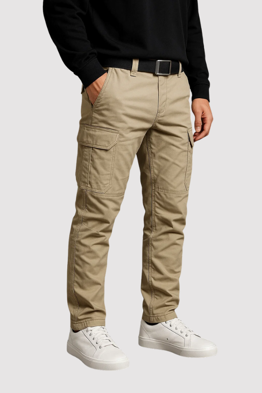 Herren Cargohose schwarz beige grün atmungsaktiv flexible Passform mehrere Taschen Größen M-XXXL