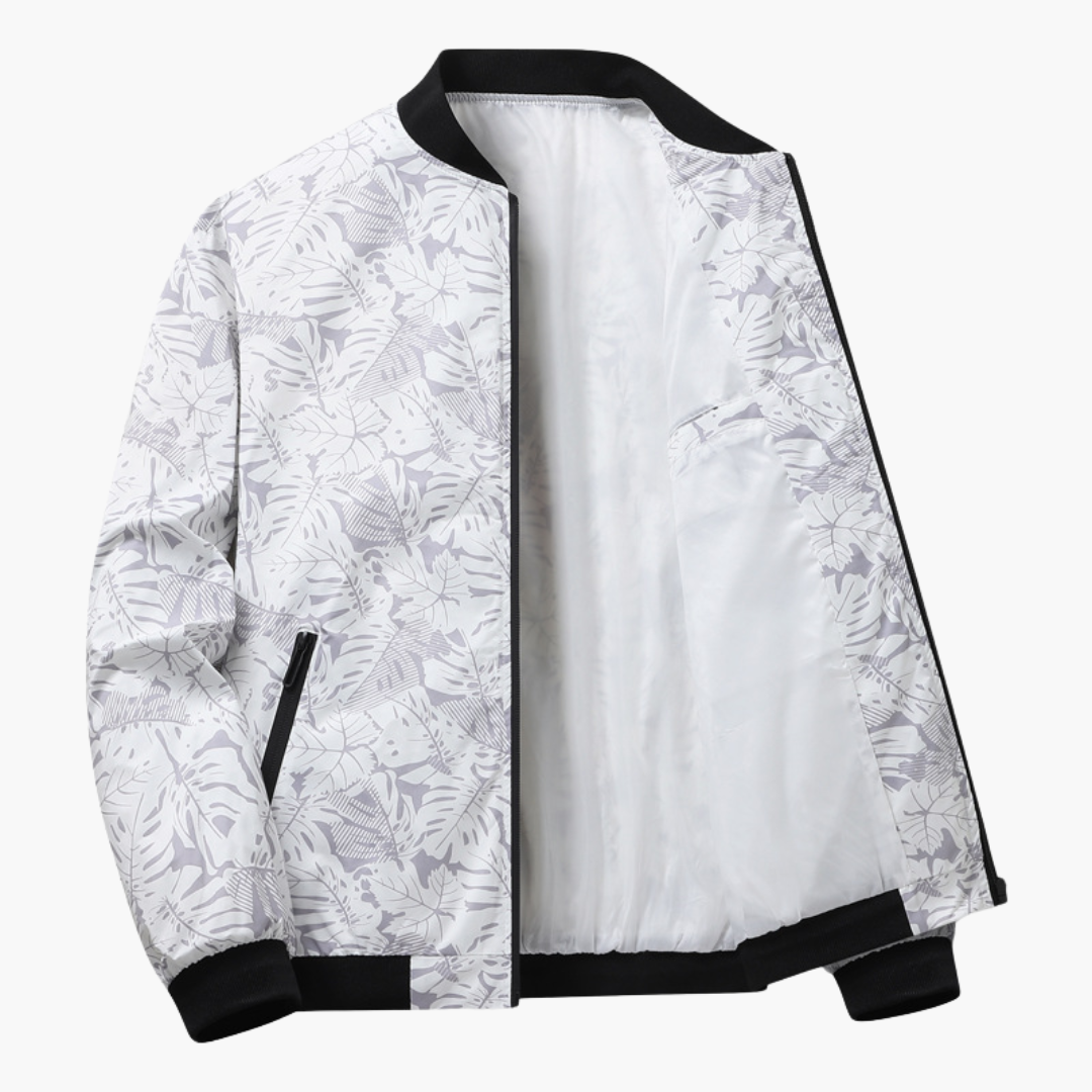 Herren Bomberjacke Slim Fit Klassisch Elegant Übergangsjacke Urban Casual Leicht