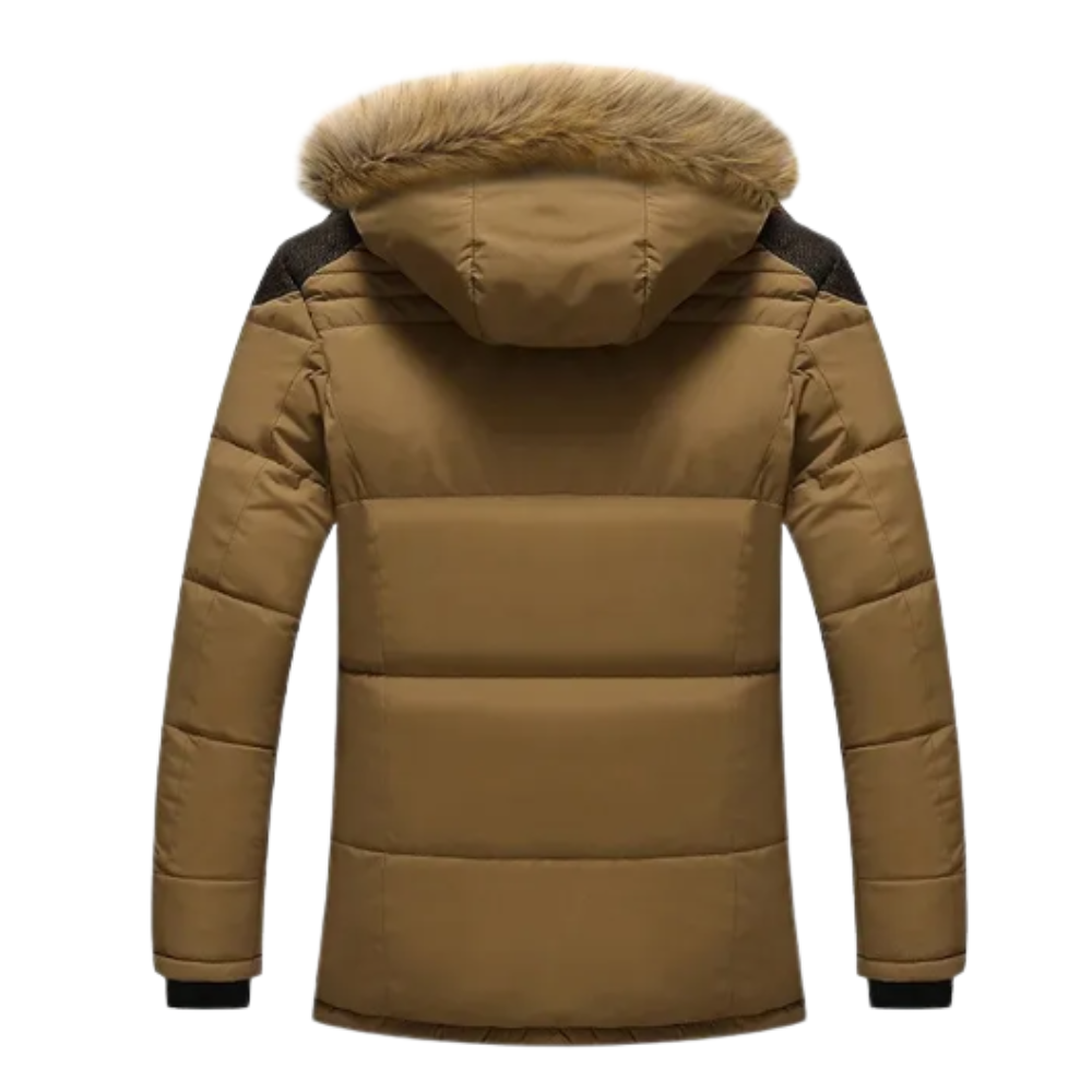 Herren Winterjacke Gepolstert Fleece Slim Fit Elegant Warm Übergangsjacke Alltag Outdoor Business Casual