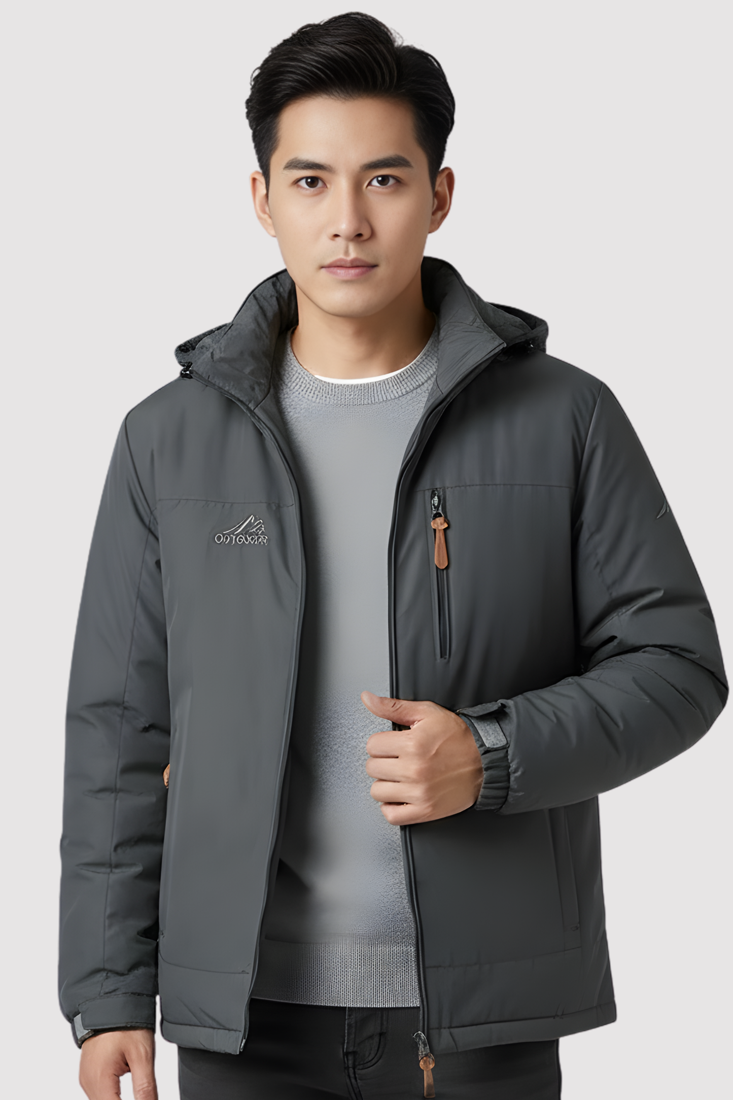 Herren Wintermantel Thermo Regular Fit Fleece gefüttert Wasserdicht Winddicht Kapuze abnehmbar