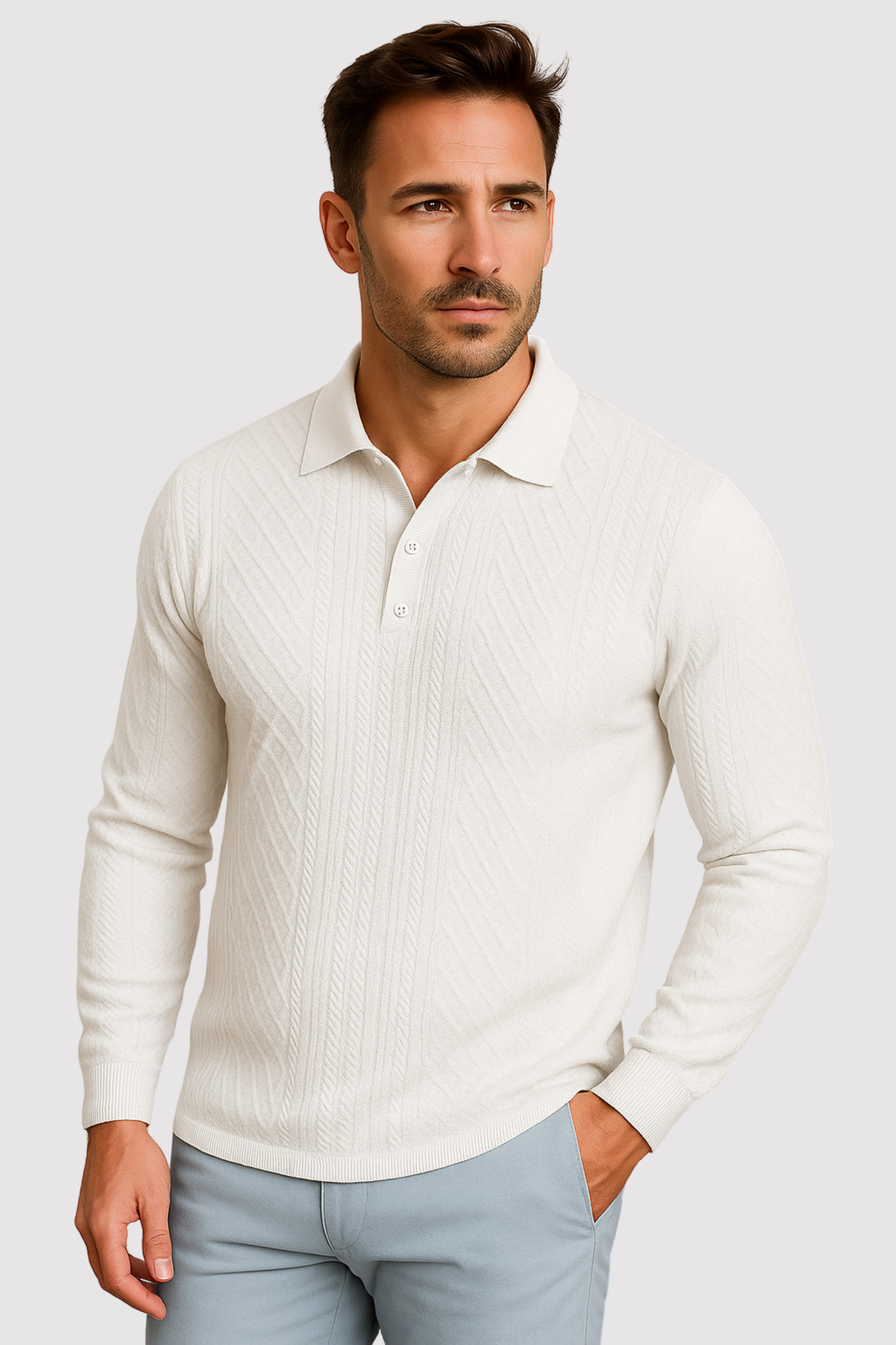 Herren Strickpullover Rollkragenpullover strukturierte Langarm bequem leicht warm