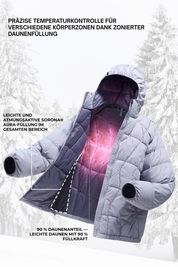 Herren Daunenjacke Slim Fit Packbar Kapuze Leicht Wasserabweisend Winter Übergangsjacke Streetwear