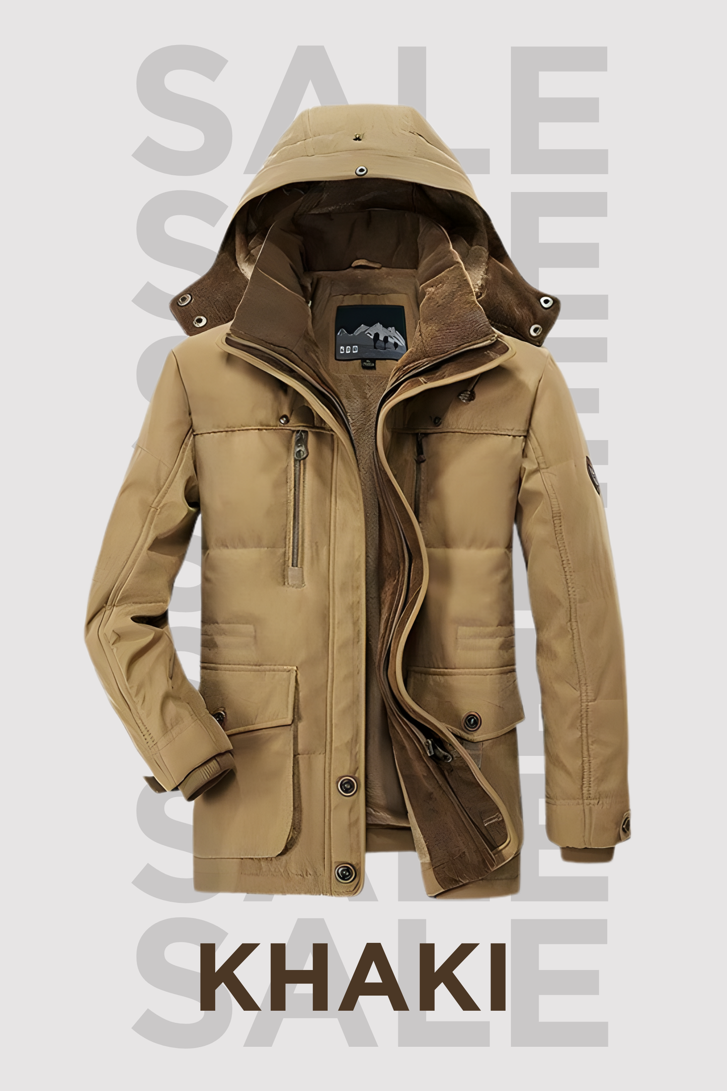 Herren Winterjacke Regular Fit Warm Gefüttert Winddicht Wetterfest Reißverschluss Freizeit Outdoor