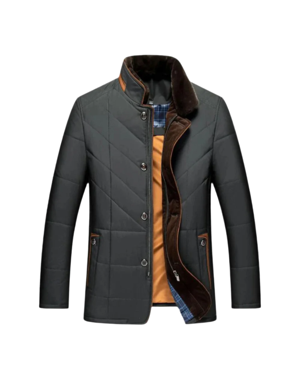 Herren Businessjacke Wasserdicht Regular Fit Knopfverschluss Elegant Slim Übergangsjacke
