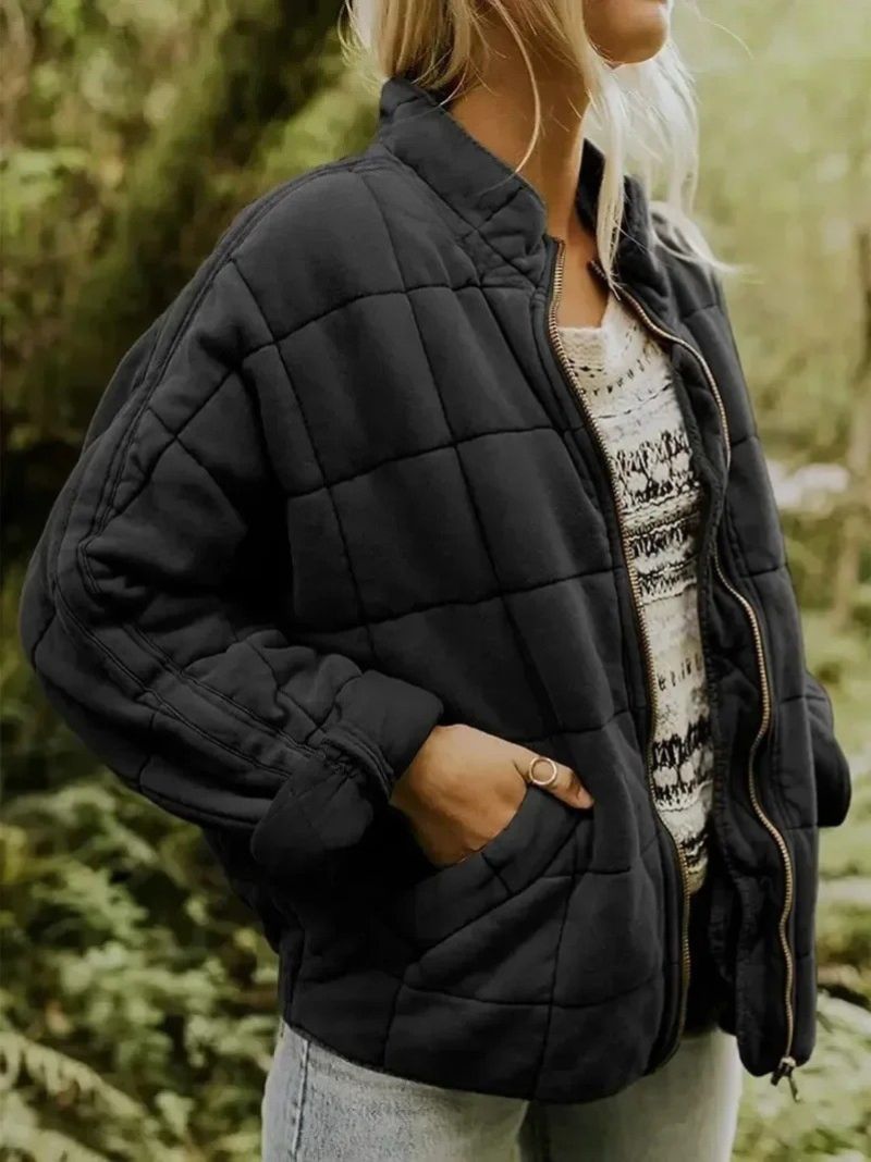 Damen Jacke Oversized Regular Fit Weich Warm Alltag Freizeit Elegant Übergang Layering