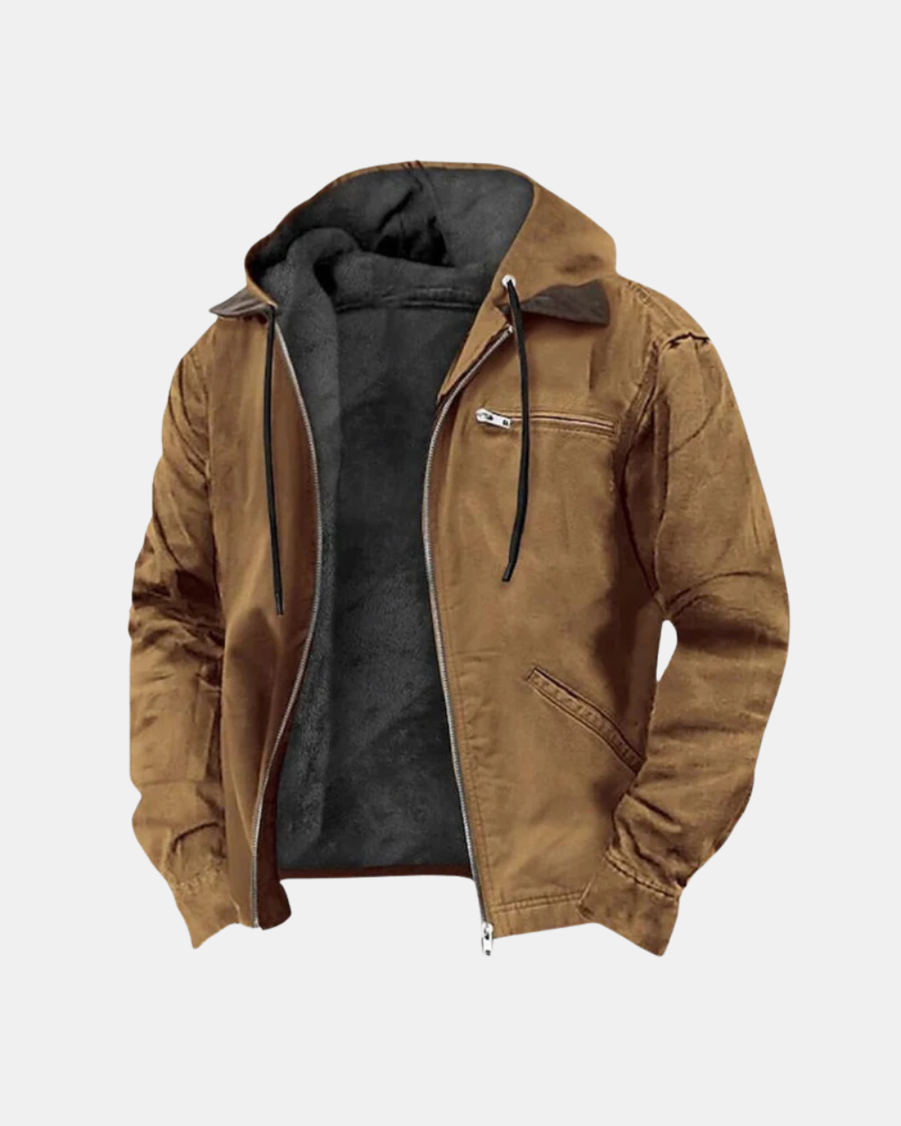 Herren Winterjacke Regular Fit Warm Isoliert Kapuze Wetterfest Elegant Alltag Freizeit