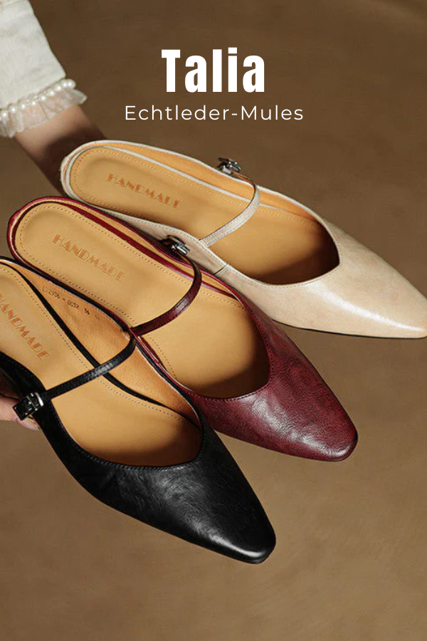 Damen Pantoletten spitz Mary Jane Riemen rutschfest bequem elegant