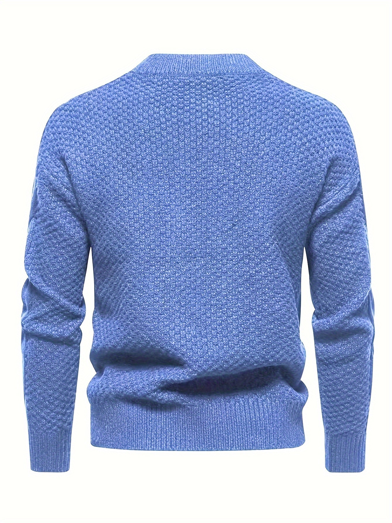 Herren Strickpullover Zopfstrick Langarm bequeme warme atmungsaktive normale Passform