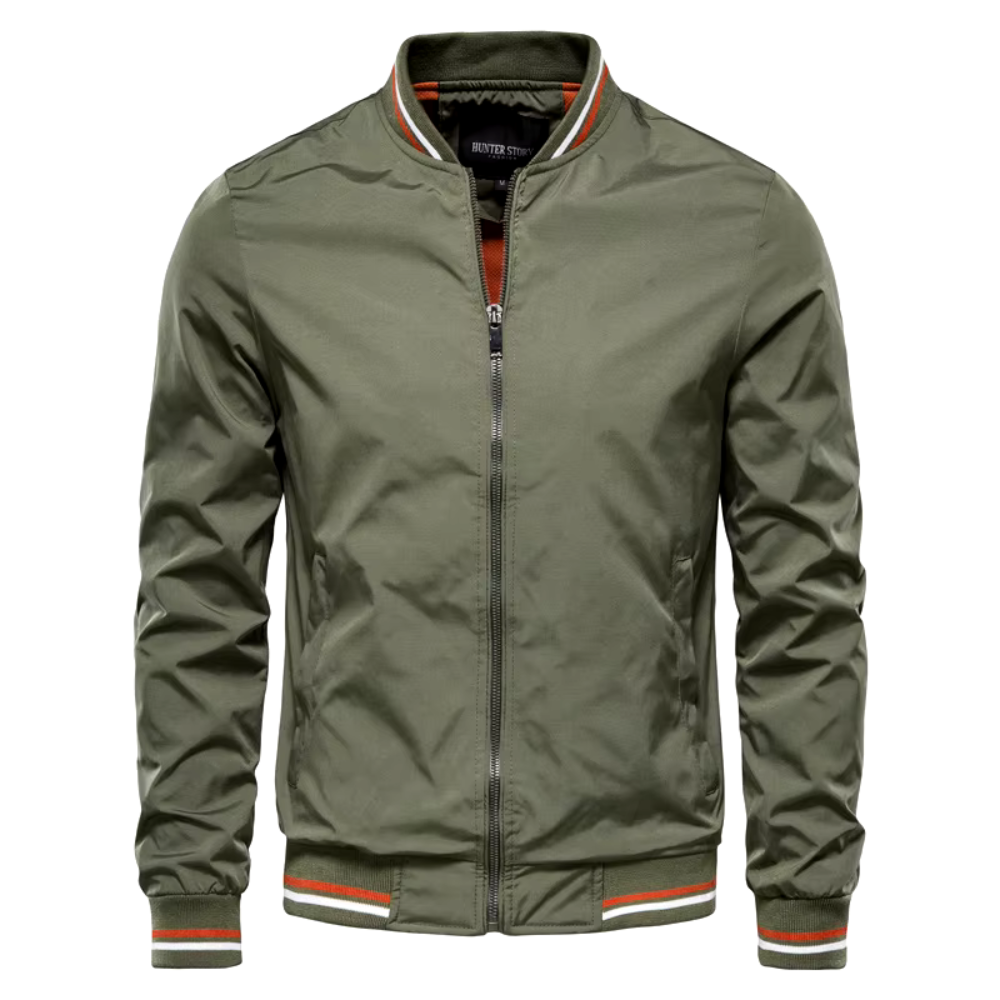 Herren Freizeitjacke Regular Fit Langarm Reißverschluss Einfarbig Leicht Outdoor Übergangsjacke Casual