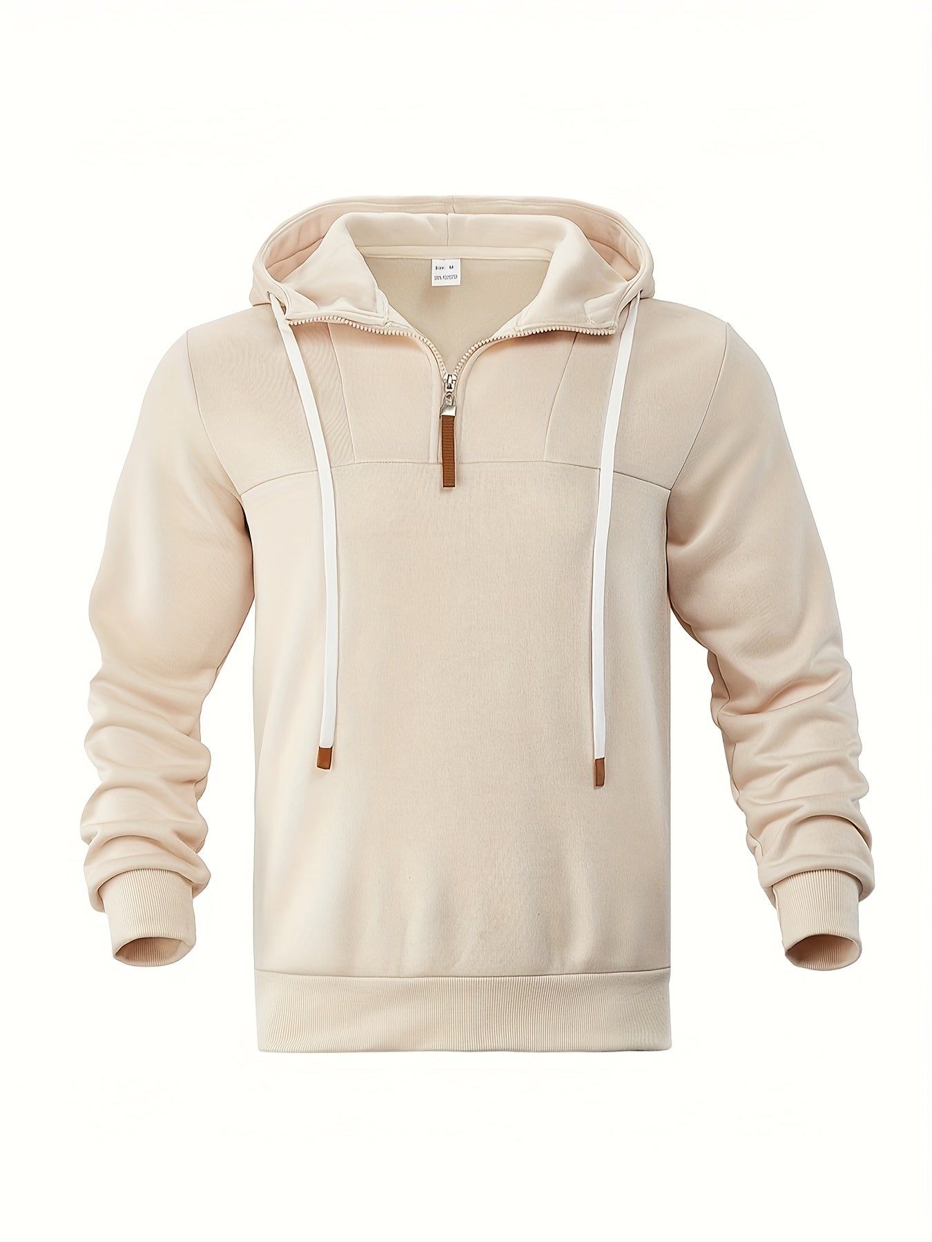 Herren Kapuzenpullover Regular Fit Halber Reißverschluss Atmungsaktiv Freizeit Hoodie Modern