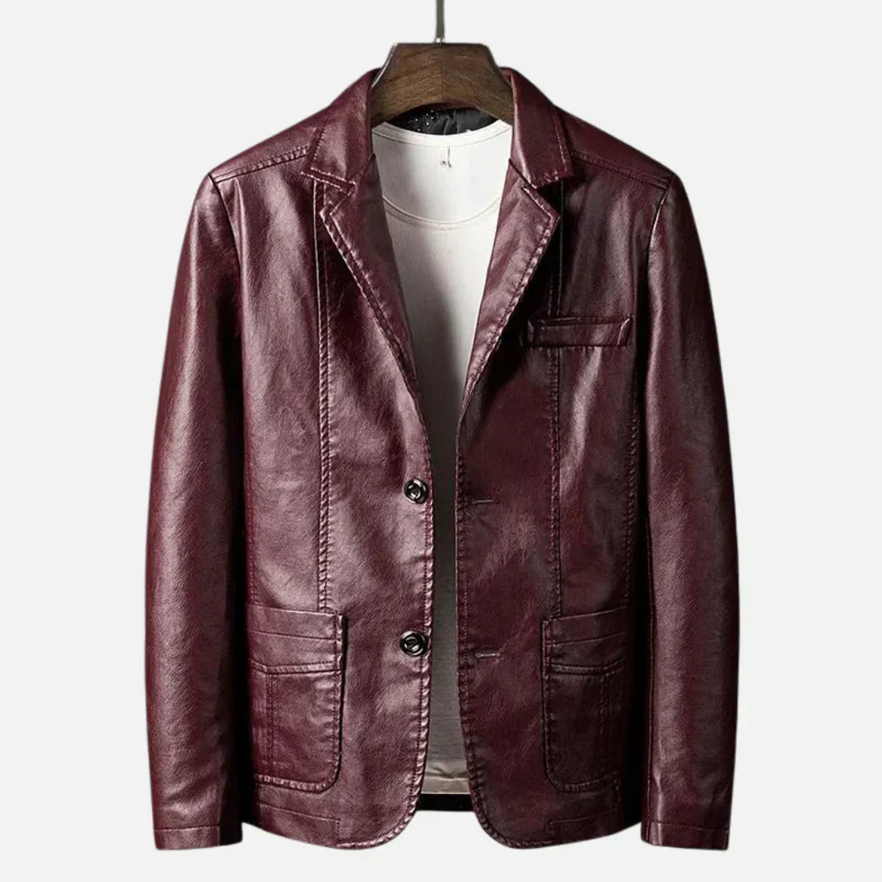 Herren Lederjacke Regular Fit Vintage Design Echtleder Klassisch Zeitlos Casual Elegant Alltag