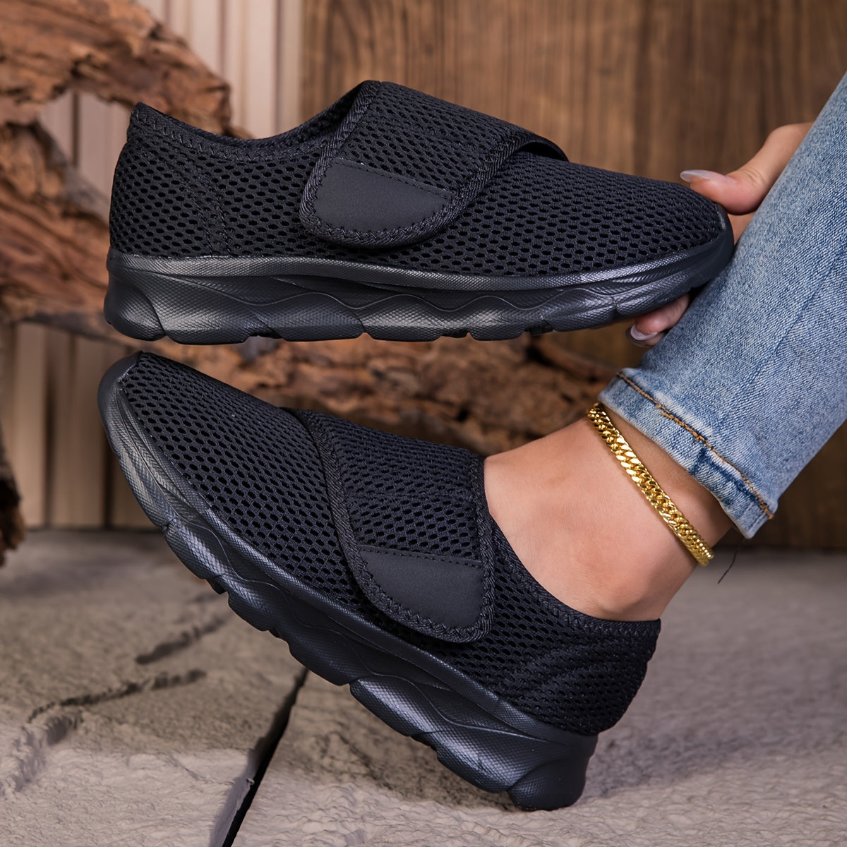 Orthopädischer Slip-On für Damen atmungsaktiv rutschfest leicht bequem