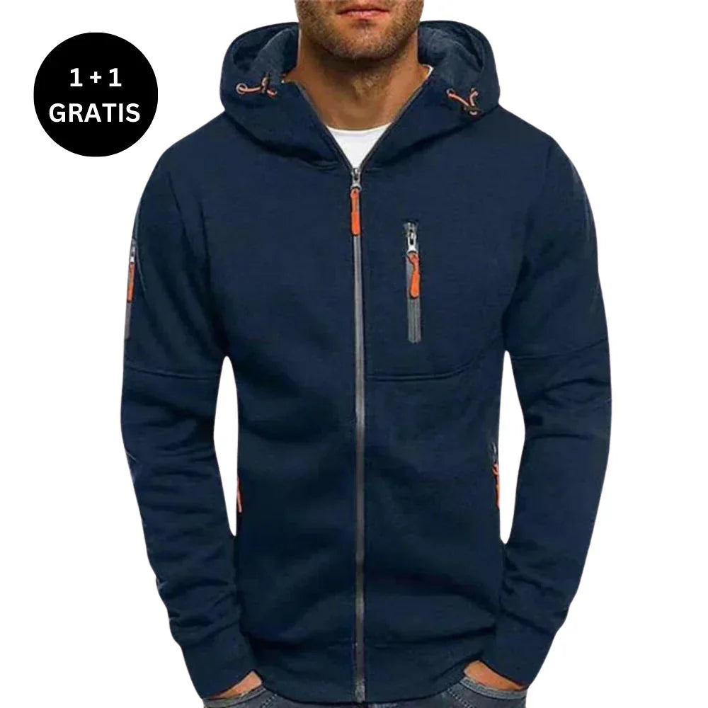 Herren Kapuzenpullover Regular Fit Weich Kapuze Kordelzug Taschen Alltag Freizeit Hoodie