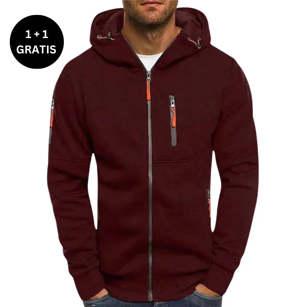 Herren Kapuzenpullover Regular Fit Weich Kapuze Kordelzug Taschen Alltag Freizeit Hoodie