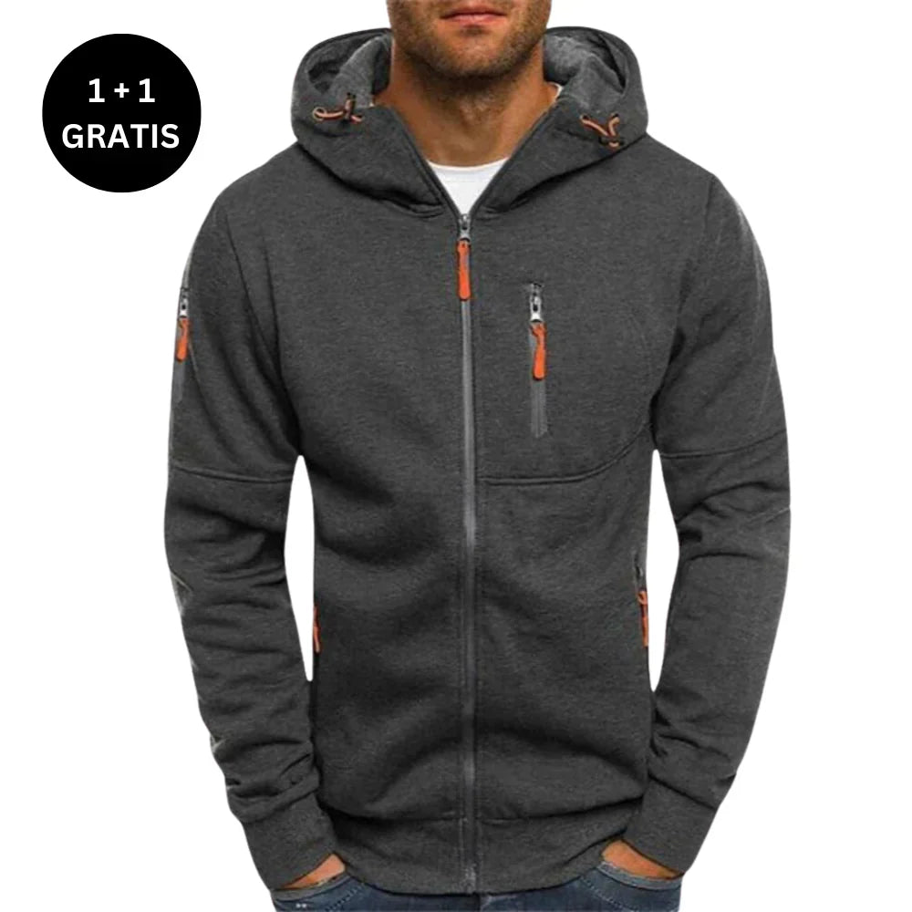 Herren Kapuzenpullover Regular Fit Weich Kapuze Kordelzug Taschen Alltag Freizeit Hoodie