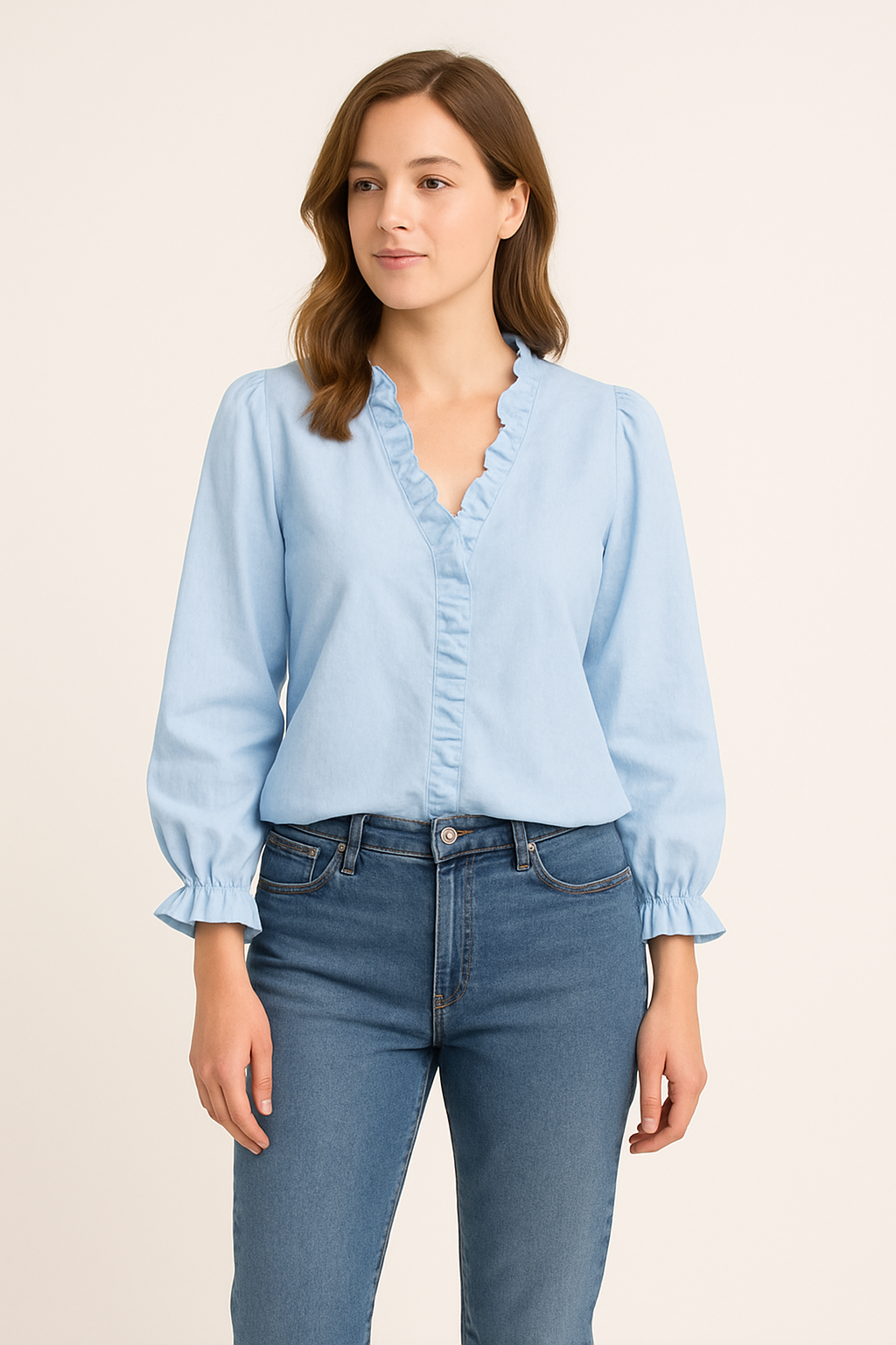 WILHELM | Damen Chic Bluse mit elastischem Material luftig & leicht