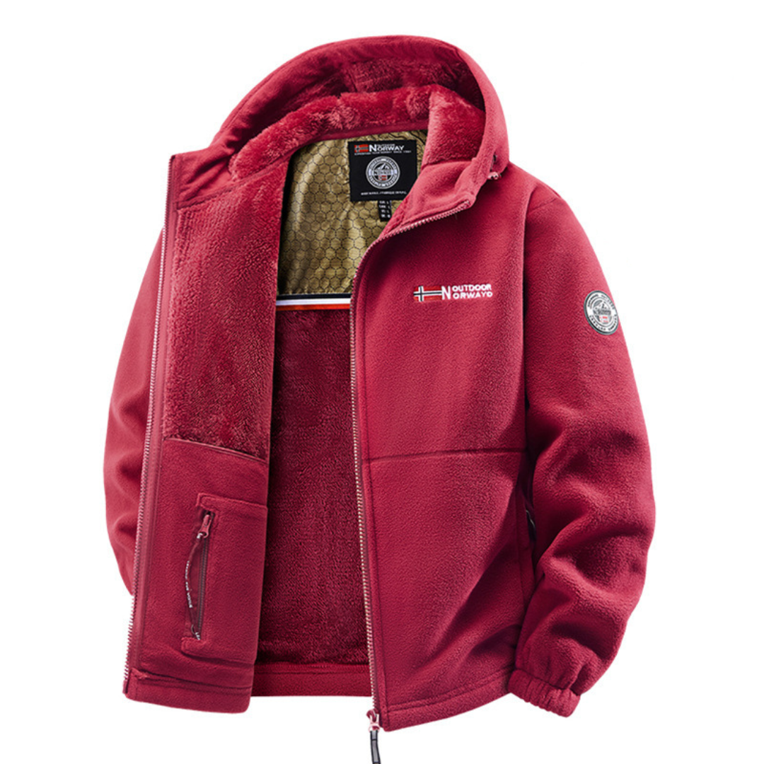 Herren Winterjacke Regular Fit Thermofleece Kapuze Winddicht Wasserabweisend Warm Outdoor Alltag