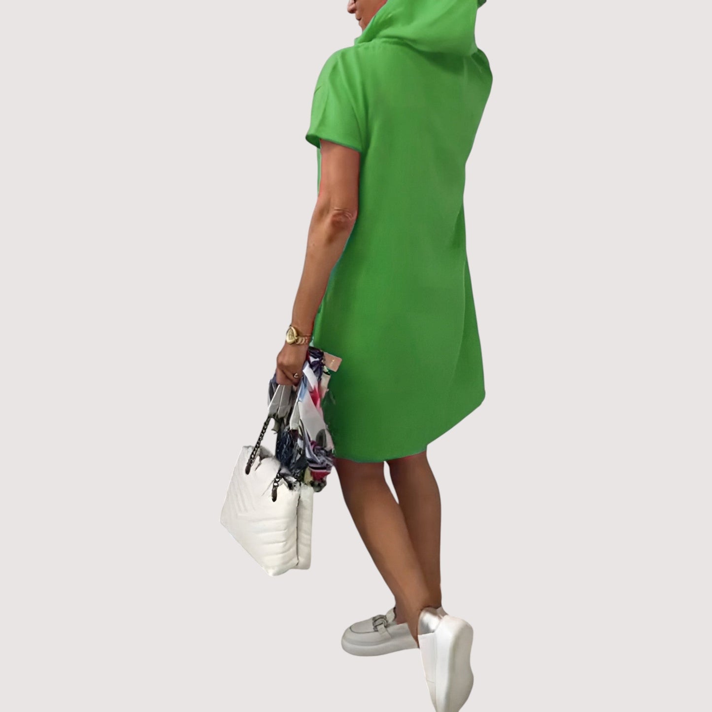 Damen Kapuzenkleid bequem lässig locker vielseitig