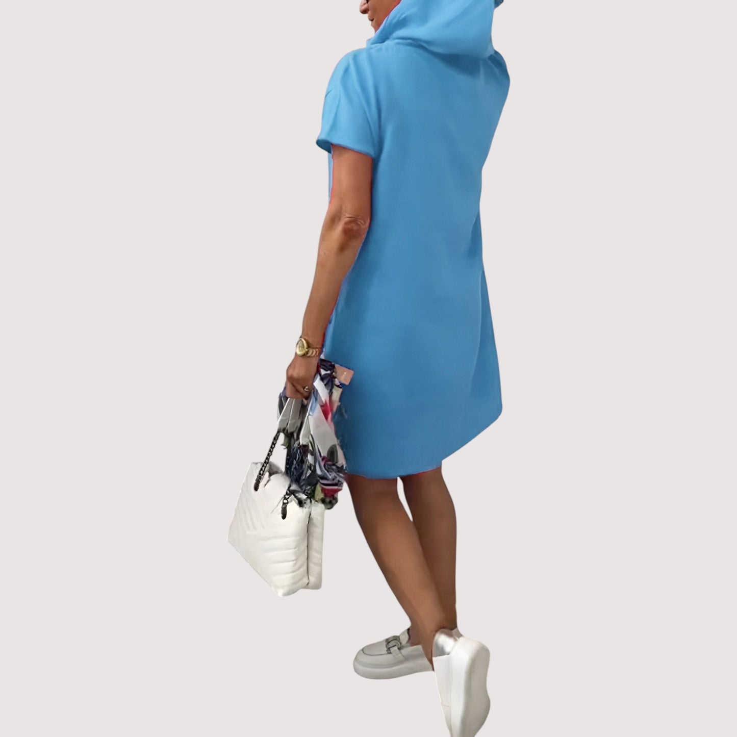 Damen Kapuzenkleid bequem lässig locker vielseitig
