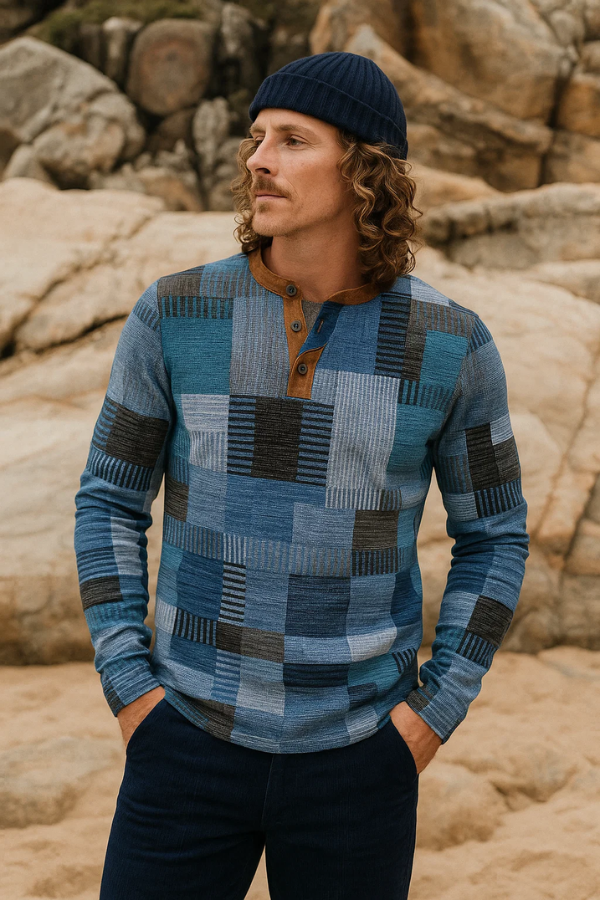 Herren Strickpullover Rundhals Langarm bequem warm klassisch