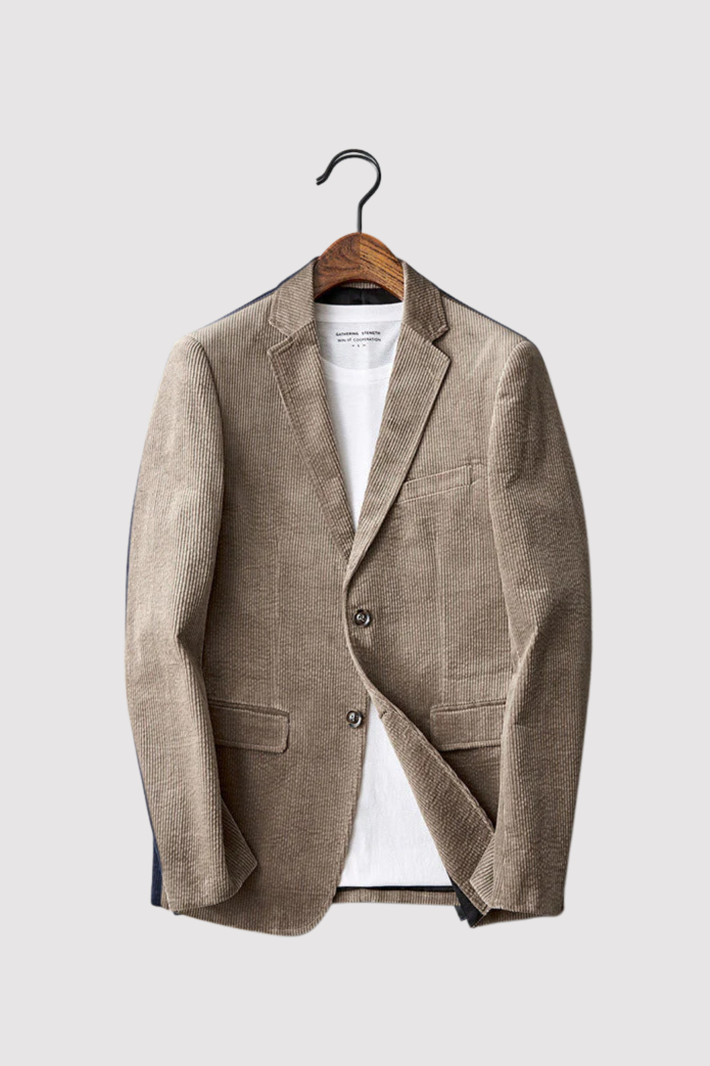 Herren Cordjacke Slim Fit Doppelreihig Elegant Klassisch Retro Übergangsjacke Casual Business Stil