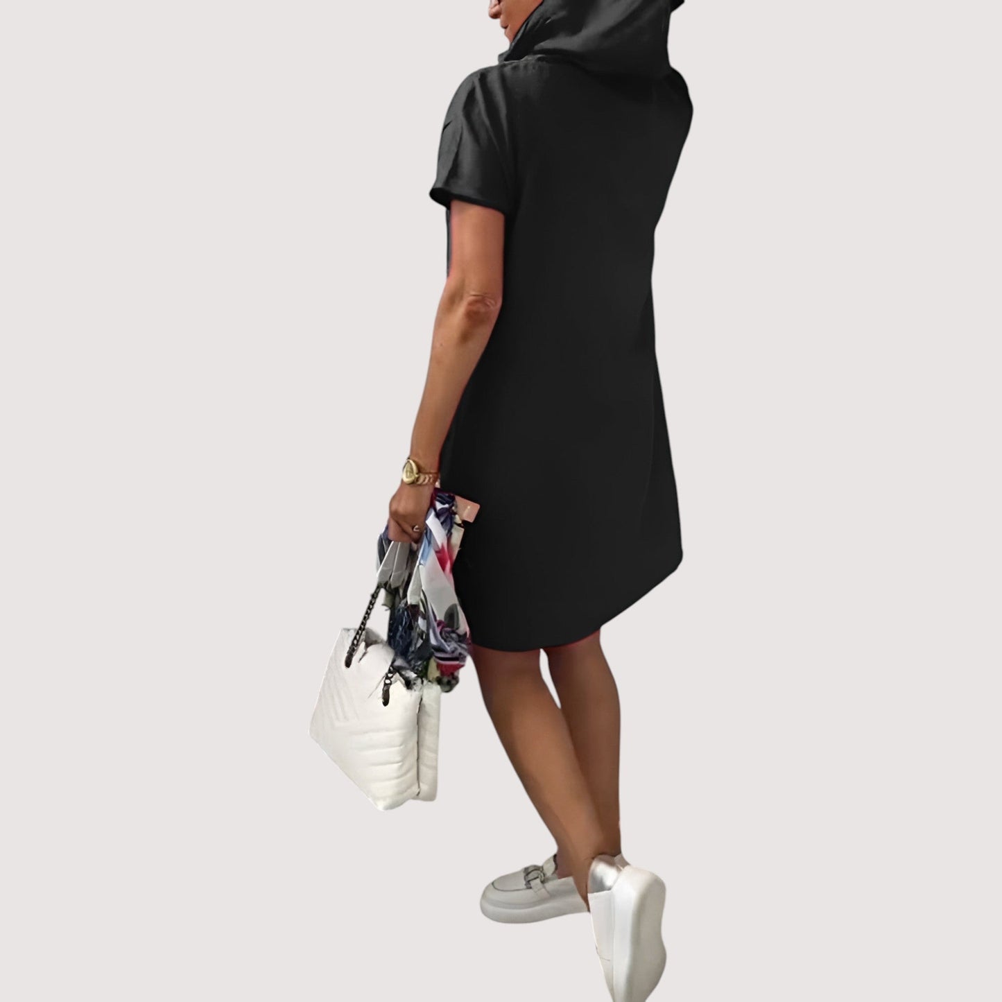 Damen Kapuzenkleid bequem lässig locker vielseitig
