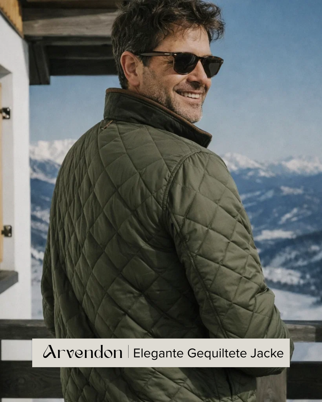 Herren Steppjacke Regular Fit Wattiert Lederdetails Casual Warm Herbst Winter Outdoor