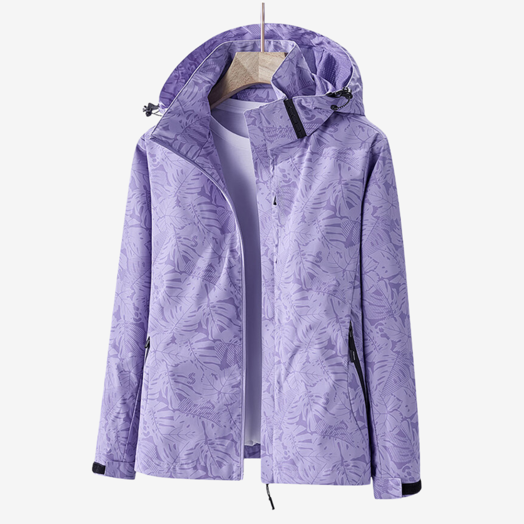 Damen Windjacke Wasserdicht Atmungsaktiv Slim Fit Kapuze Übergangsjacke Outdoor Leicht