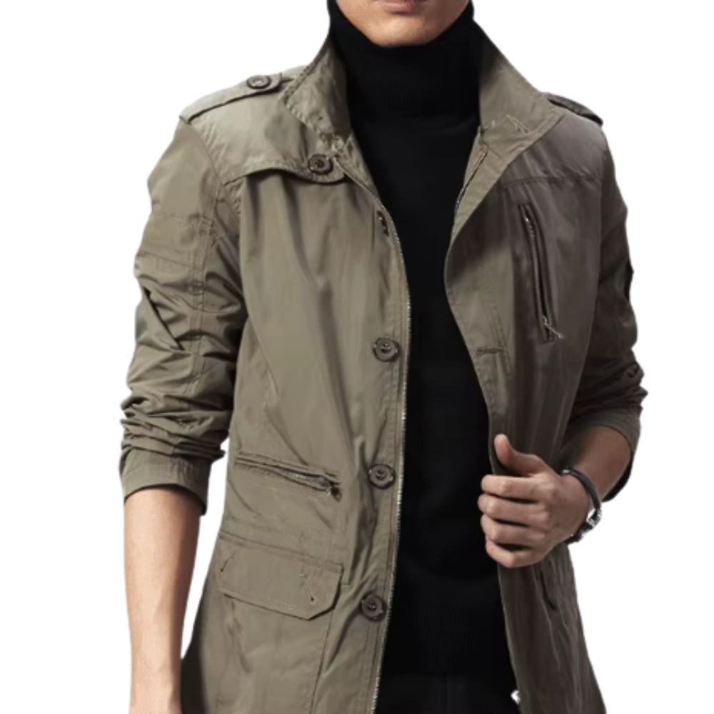 Herren Jacke Regular Fit Winddicht Leicht Atmungsaktiv Elegant Alltag Outdoor Reisen
