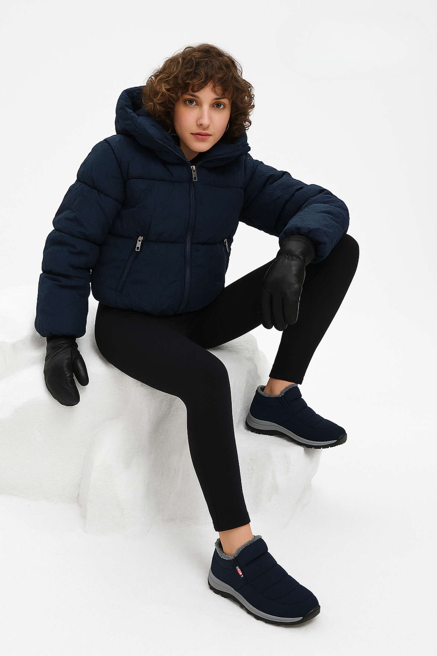 Unisex Stiefeletten Slip-On gefüttert rutschfest warm bequem