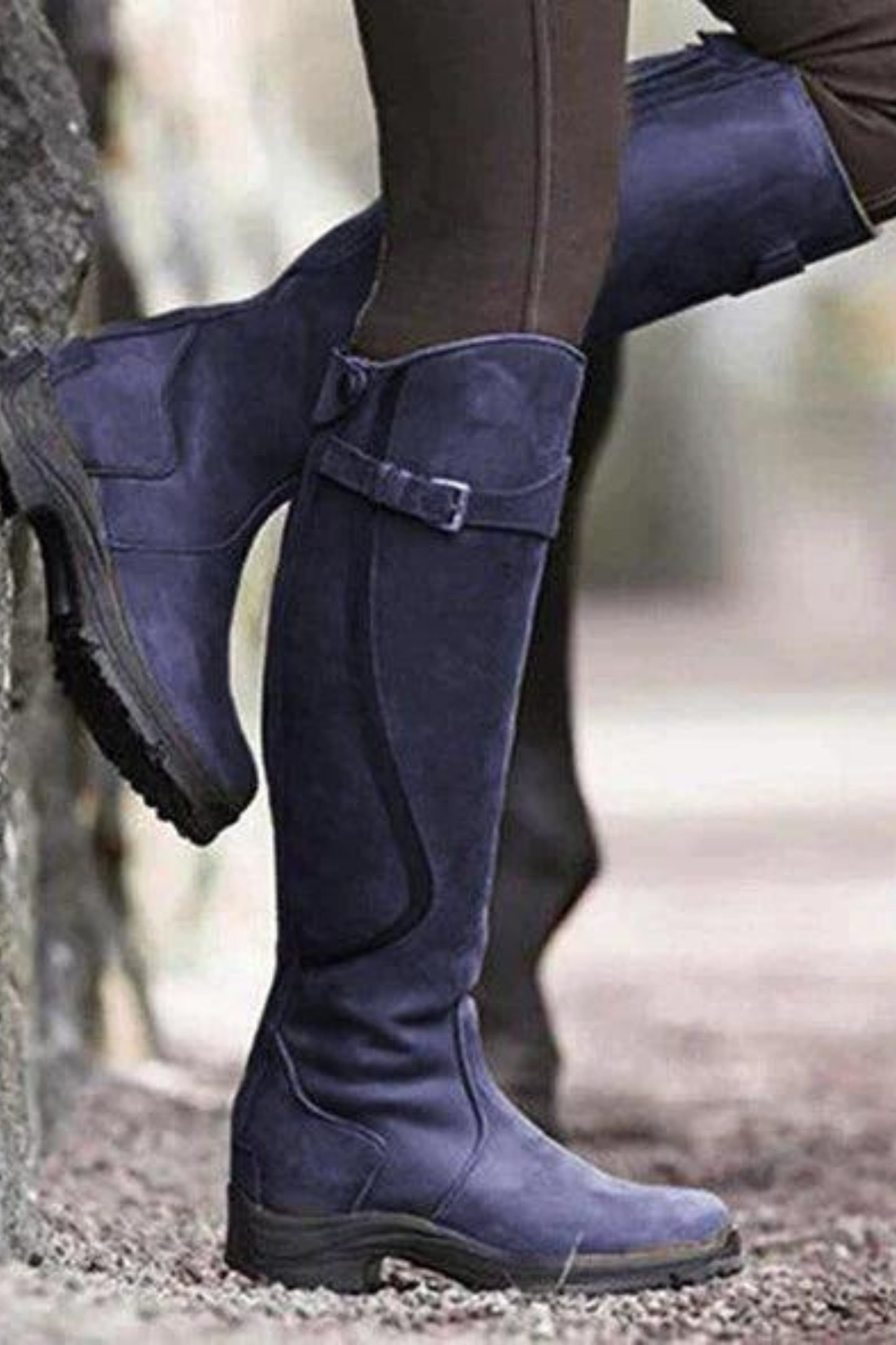 Damen Reitstiefel kniehoh wasserdicht rutschfest bequem verstellbar