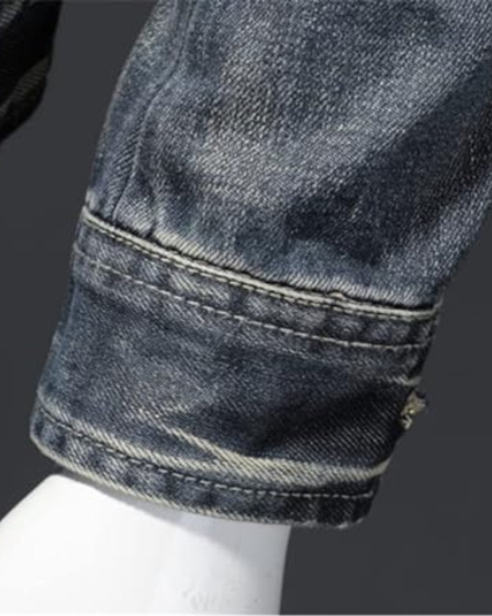 Herren Jeansjacke Denim 100% Baumwolle Regular Fit Button-Up Klassisch Freizeit Layering