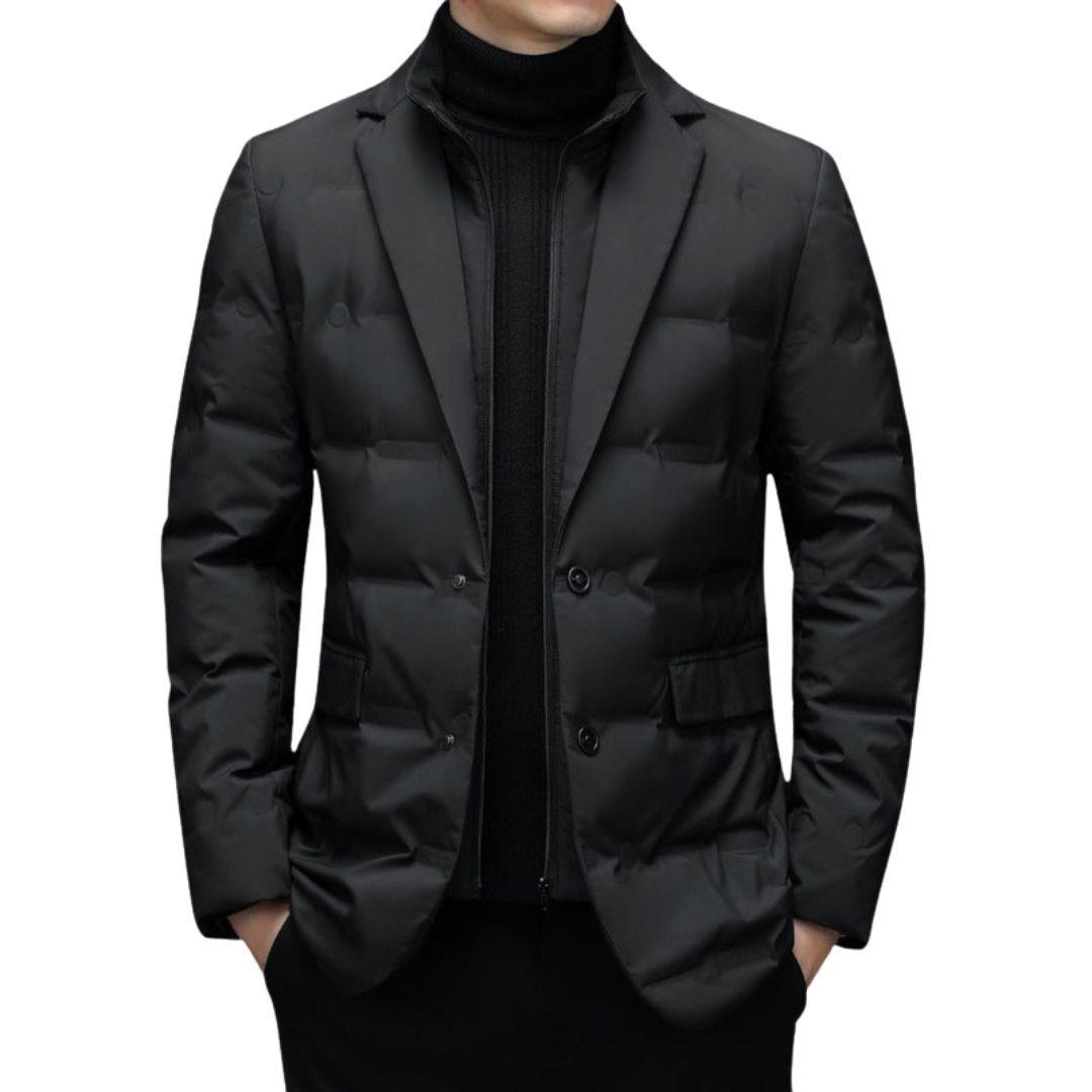 Herren Daunenjacke modern Reverskragen warm winddicht leicht bequeme Passform