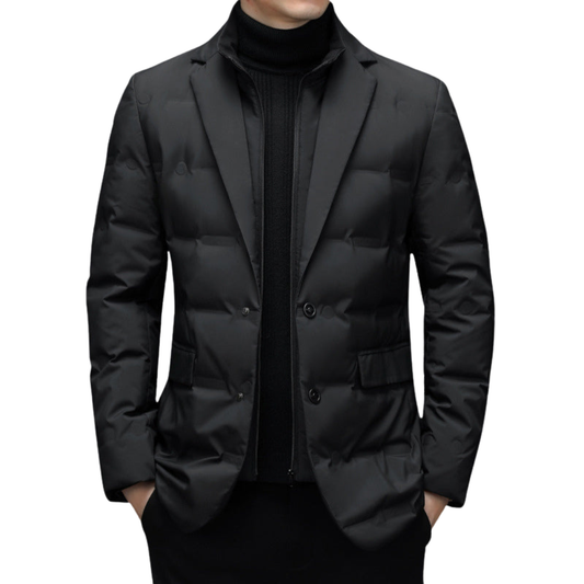 Herren Daunenjacke modern Reverskragen warm winddicht leicht bequeme Passform