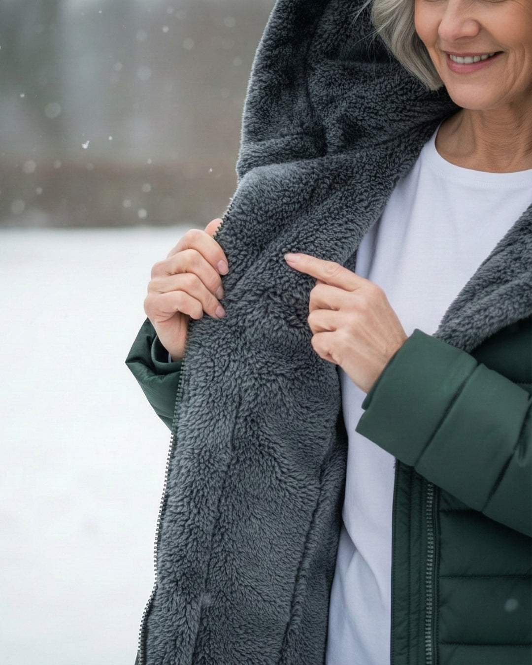 Damen Wintermantel Lang A Linie Gesteppt Kapuze Wasserabweisend Elegant