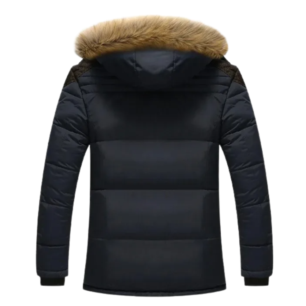 Herren Winterjacke Gepolstert Fleece Slim Fit Elegant Warm Übergangsjacke Alltag Outdoor Business Casual
