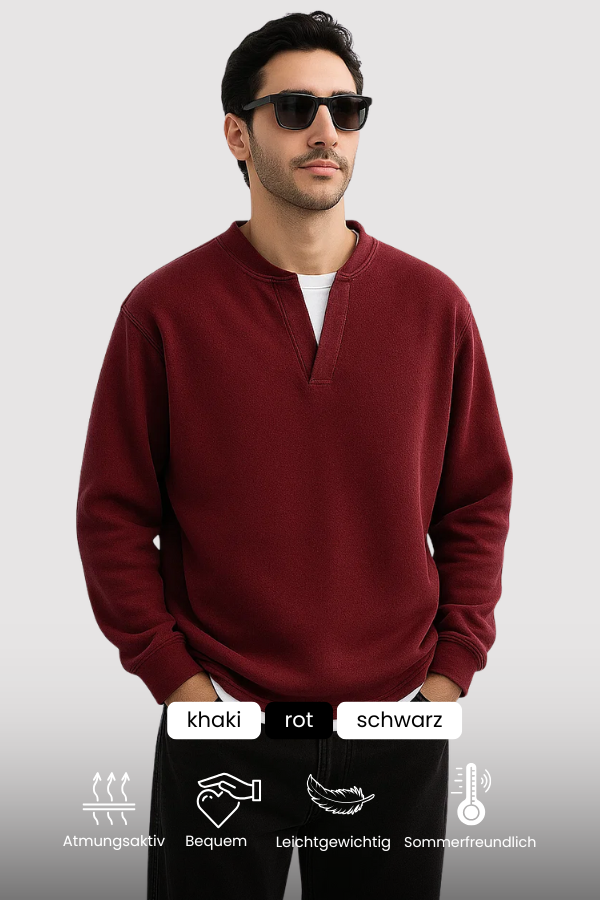 Herren Pullover Set zweiteiliges Set gestrickte lange Ärmel bequeme normale Passform