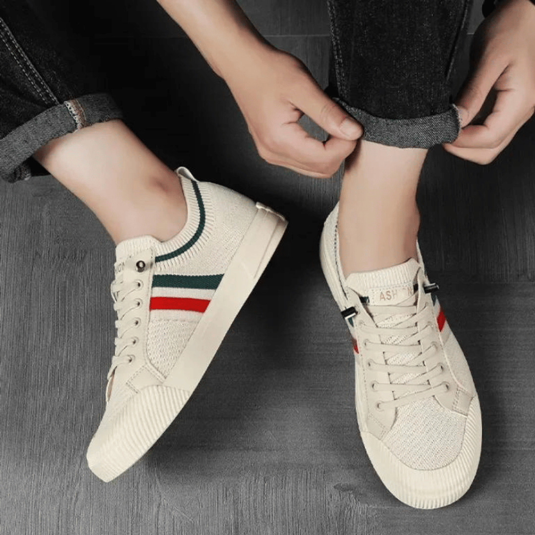 WILHELM | John Herren Sommer Schnürschuhe aus atmungsaktivem Strickmaterial