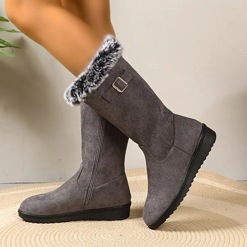 Damen Stiefeletten Reißverschluss rutschfest gefüttert bequem wasserdicht