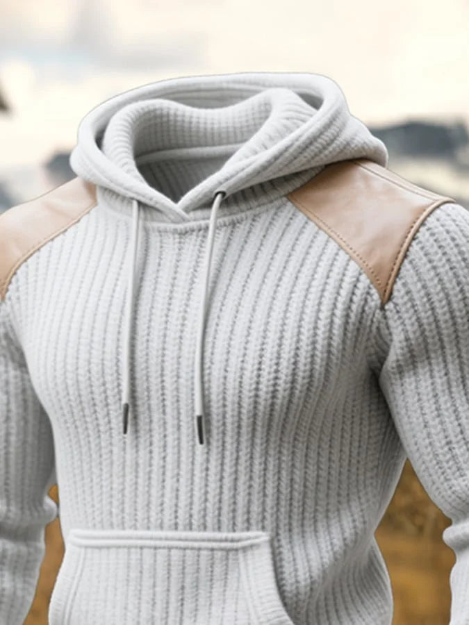 Herren Hoodie Terylen Vintage Stil reguläre Passform langarm Ganzjahresmodell