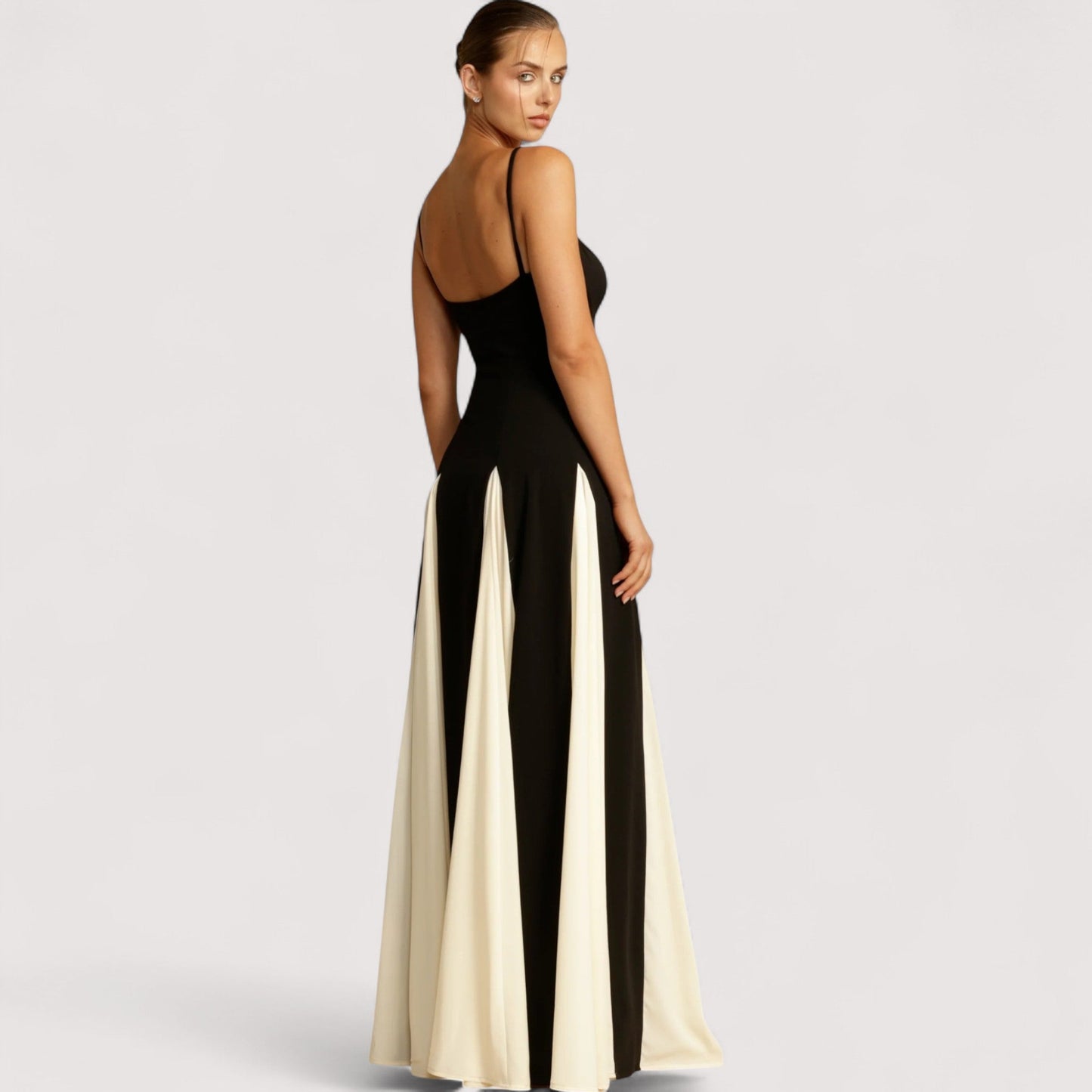 Damen Maxikleid A-Linie fließend elegant mehrteilig figurbetont  Produktbeschreibung:
