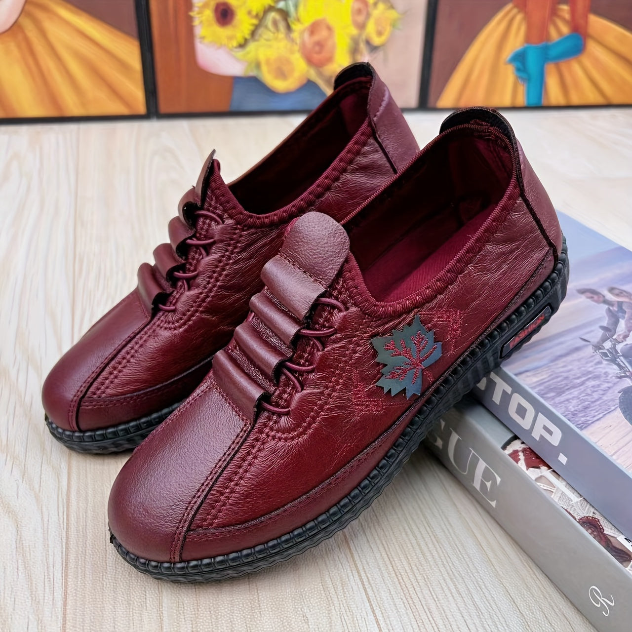 Damen Slip-On Schuhe rutschfest flexibel, einfach bequem jeden Tag