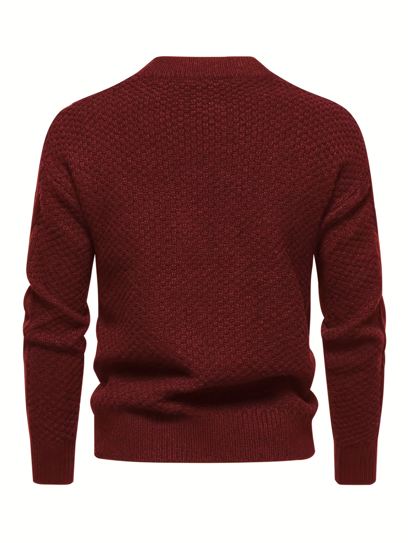 Herren Strickpullover Zopfstrick Langarm bequeme warme atmungsaktive normale Passform
