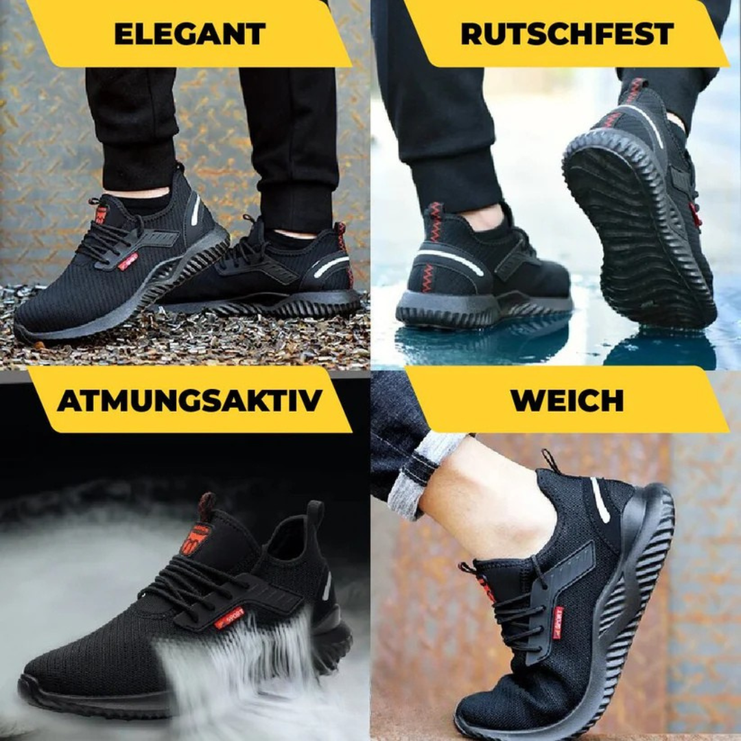 Herren Sicherheitsschuhe knöchelhoch rutschfest durchtrittsicher robuste Arbeitsschuhe Outdoor