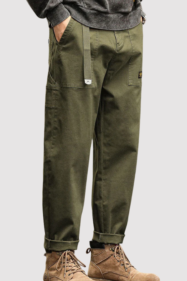 Herren Cargohose Vintage Stil funktionale Taschen bequeme Passform vielseitig