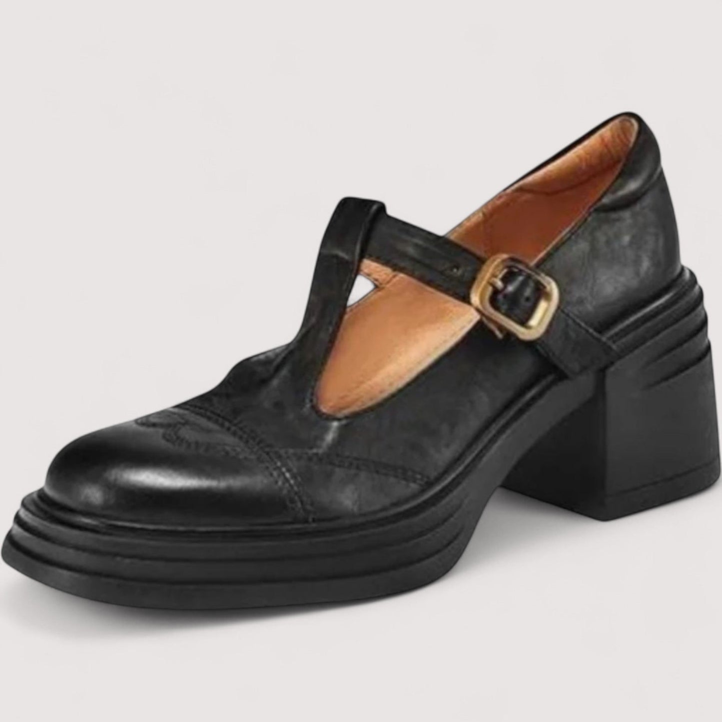 Damen Mary Jane Schuhe T-Riemen bequem flexibel klassisch elegant