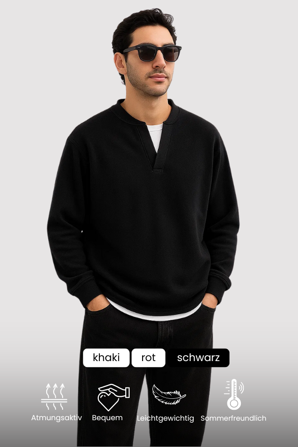 Herren Pullover Set zweiteiliges Set gestrickte lange Ärmel bequeme normale Passform