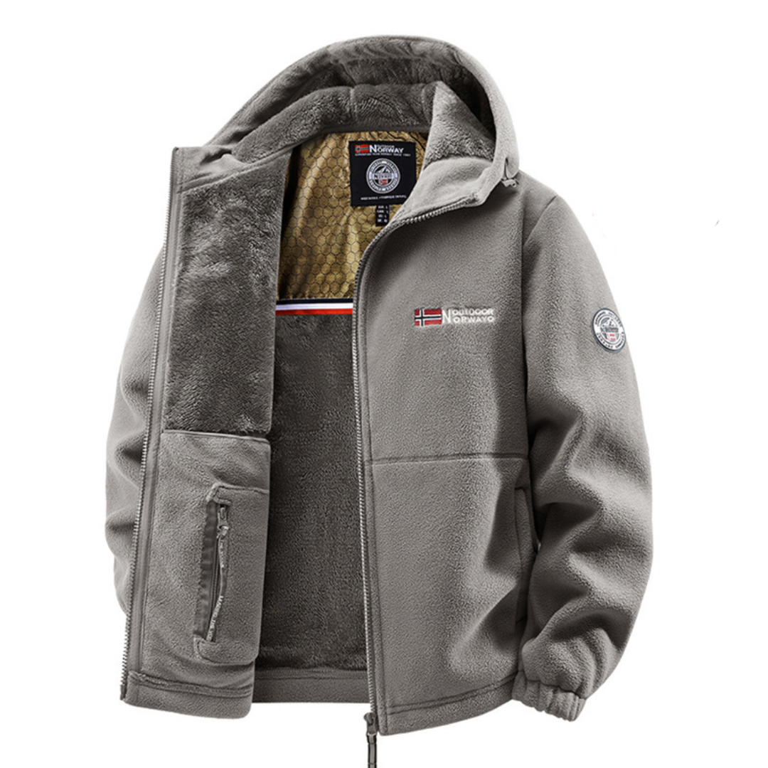 Herren Fleecejacke Winter Kapuze Winddicht Wasserabweisend Thermo Regular Fit Outdoor Tactical